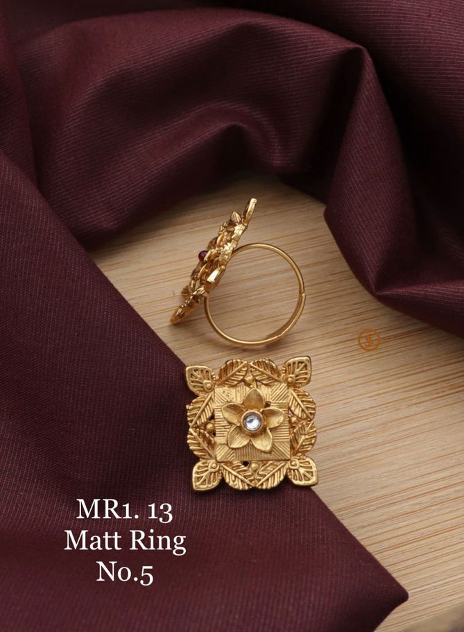 MR1 Designer Rajawadi Matt Rings Wholesalers In Delhi
